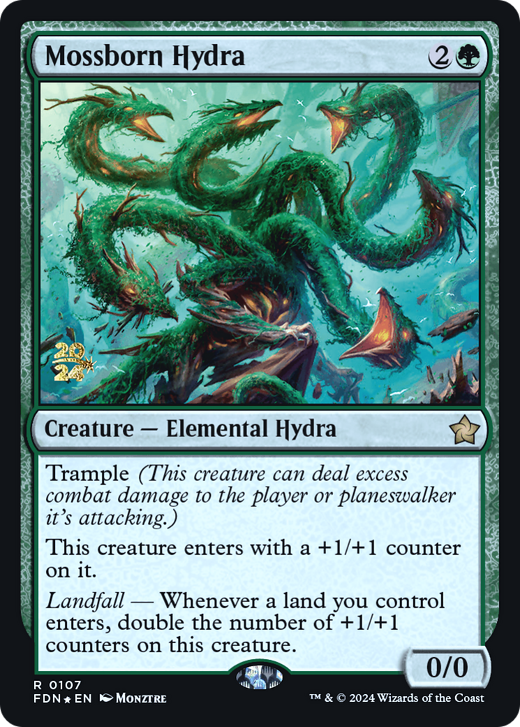 Image of Mossborn Hydra [Foundations Prerelease Promos]