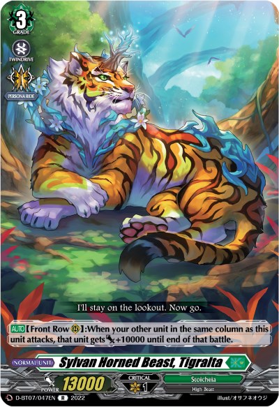 Image of Sylvan Horned Beast, Tigralta (D-BT07/047EN) [Raging Flames Against Emerald Storm]