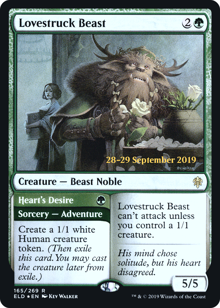 Image of Lovestruck Beast // Heart's Desire [Throne of Eldraine Prerelease Promos]