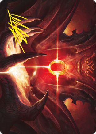 Image of Sol Ring Art Card (Gold-Stamped Signature) (ASLTR-076) - Art Series: Universes Beyond: The Lord of the Rings: Tales of Middle-earth