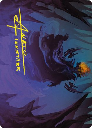 Image of Sauron, the Necromancer Art Card (Gold-Stamped Signature) (ASLTR-042) - Art Series: Universes Beyond: The Lord of the Rings: Tales of Middle-earth