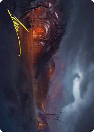 Image of Field of Ruin Art Card (Gold-Stamped Signature) (ASLTR-077) - Art Series: Universes Beyond: The Lord of the Rings: Tales of Middle-earth