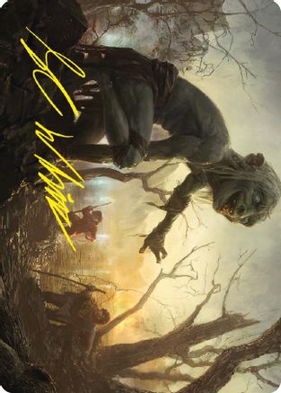 Image of Smeagol, Helpful Guide Art Card (Gold-Stamped Signature) (ASLTR-024) - Art Series: Universes Beyond: The Lord of the Rings: Tales of Middle-earth