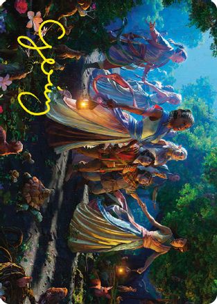 Image of Realm Seekers Art Card (Gold-Stamped Signature) (ASLTR-074) - Art Series: Universes Beyond: The Lord of the Rings: Tales of Middle-earth