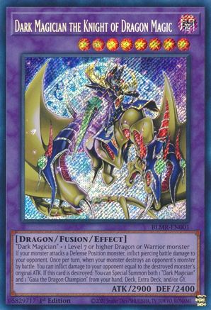 Image of Dark Magician the Knight of Dragon Magic [BLMR-EN001] Secret Rare