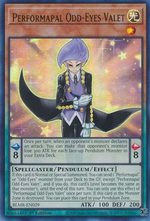 Image of Performapal Odd-Eyes Valet [BLMR-EN029] Ultra Rare