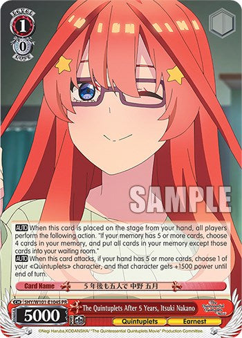 Image of The Quintuplets After 5 Years, Itsuki Nakano (Foil) [The Quintessential Quintuplets Movie]