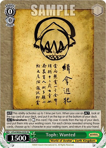 Image of Toph: Wanted [Avatar: The Last Airbender]