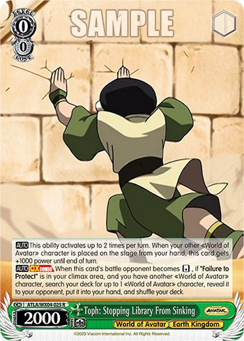 Image of Toph: Stopping Library From Sinking [Avatar: The Last Airbender]