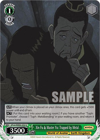 Image of Xin Fu & Master Yu: Trapped by Metal [Avatar: The Last Airbender]