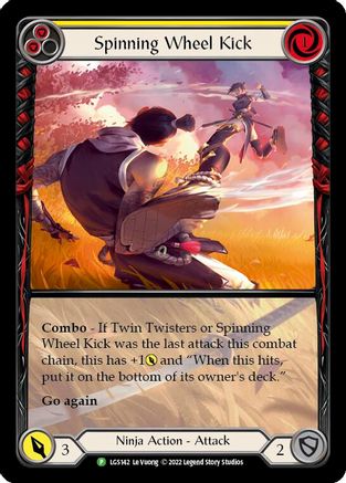 Image of Spinning Wheel Kick (Yellow) [LGS142] (Promo)  Rainbow Foil