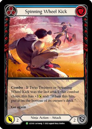 Image of Spinning Wheel Kick (Blue) [LGS143] (Promo)  Rainbow Foil