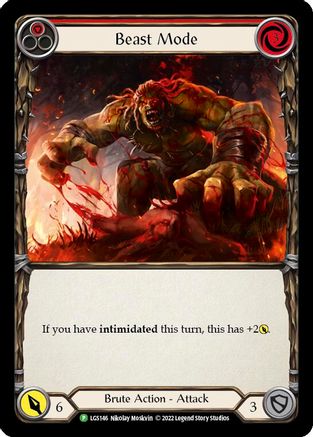 Image of Beast Mode (Red) [LGS146] (Promo)  Rainbow Foil