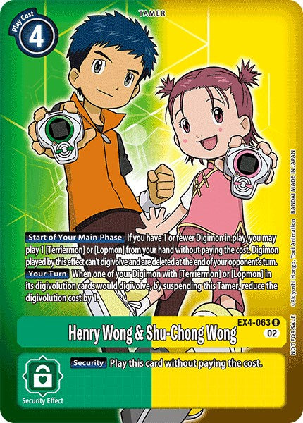 Image of Henry Wong & Shu-Chong Wong [EX4-063] (Alternate Art) [Alternative Being Booster]