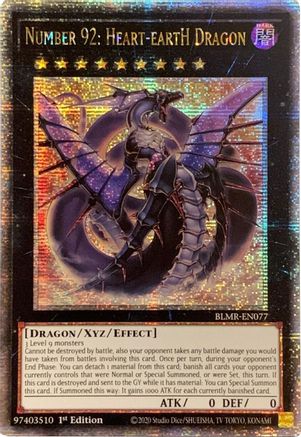 Image of Number 92: Heart-eartH Dragon [BLMR-EN077] Quarter Century Secret Rare