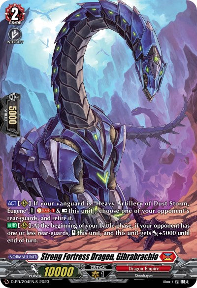 Image of Strong Fortress Dragon, Gibrabrachio (Foil) (D-PR/204EN-S) [D Promo Cards]