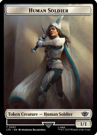 Image of Food (09) // Human Soldier (01) Double-Sided Token [The Lord of the Rings: Tales of Middle-Earth Tokens]