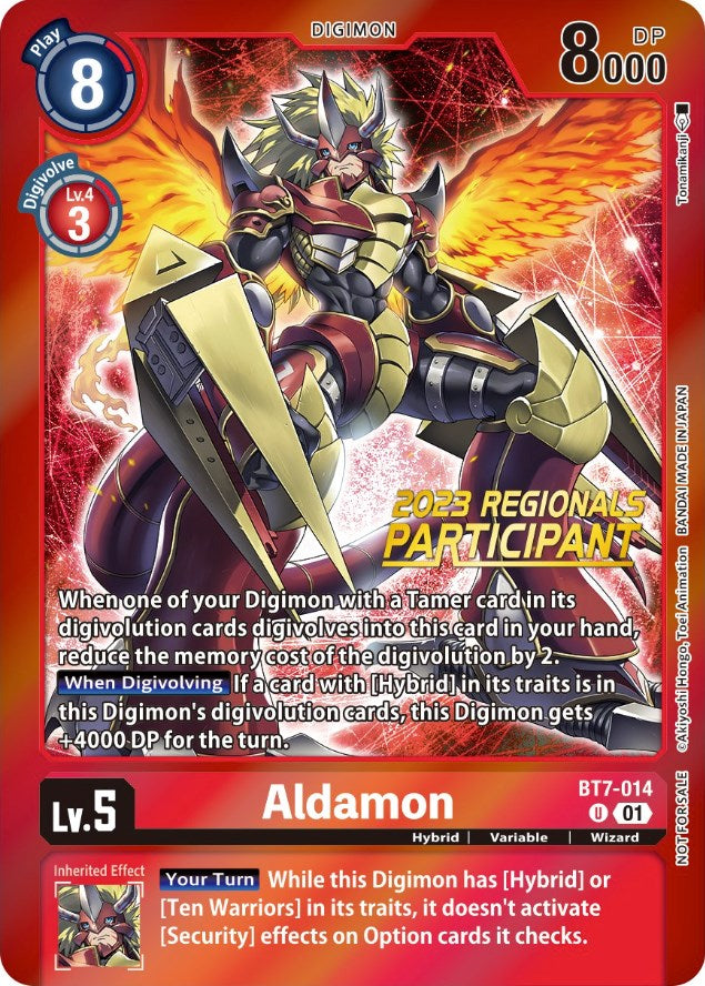 Image of Aldamon [BT7-014] (2023 Regionals Participant) [Next Adventure Promos]