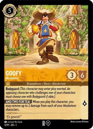 Image of Goofy - Musketeer (12) - Disney Lorcana Promo Cards