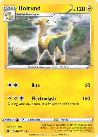 Image of Boltund (076/202) (Theme Deck Exclusive) [Sword & Shield: Base Set]