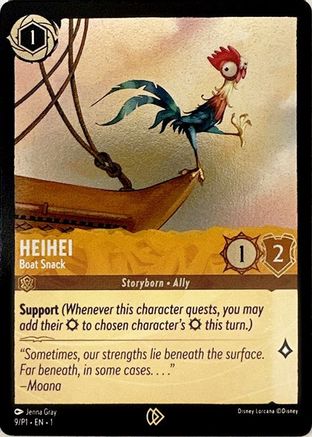 Image of Heihei - Boat Snack (9) - Disney Lorcana Promo Cards Cold Foil