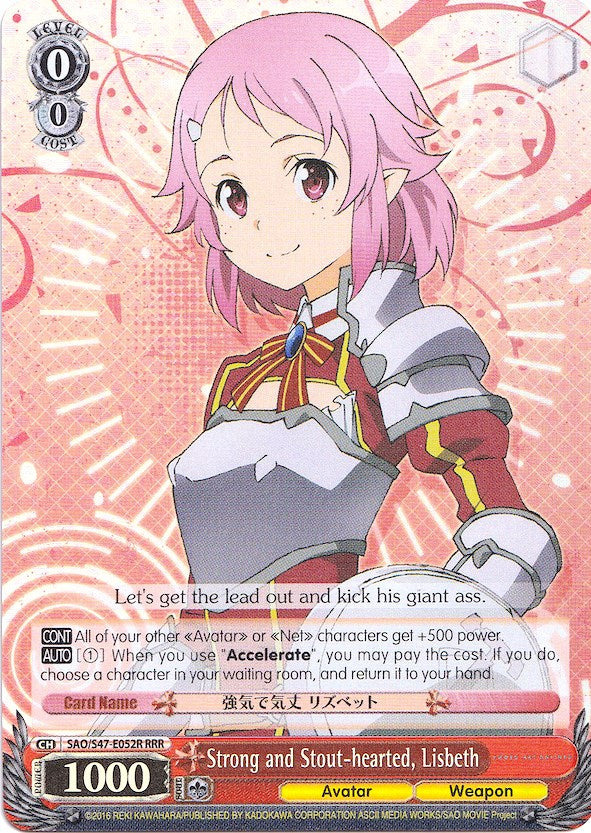 Image of Strong and Stout-hearted, Lisbeth (SAO/S47-E052R RRR) [Sword Art Online Re: Edit]