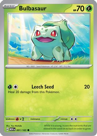 Image of Bulbasaur (001/165) [Scarlet & Violet 151]