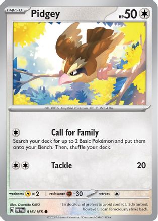 Image of Pidgey (016/165) [Scarlet & Violet 151]