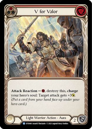 Image of V for Valor (Red) [DTD060] (Dusk Till Dawn)