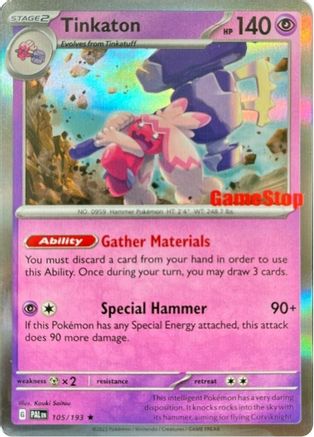 Image of Tinkaton (105/193) (GameStop) [Scarlet & Violet: Paldea Evolved]