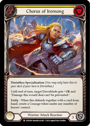 Image of Chorus of Ironsong [DTD208] (Dusk Till Dawn)  Rainbow Foil