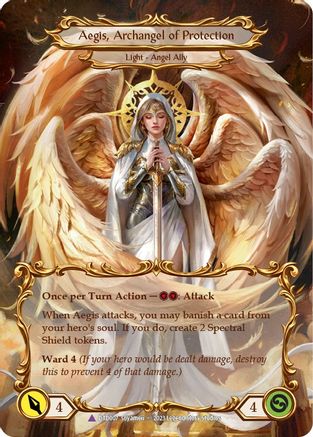 Image of Figment of Protection // Aegis, Archangel of Protection (Marvel) [DTD007] (Dusk Till Dawn)  Cold Foil