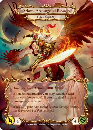 Image of Figment of Ravages // Sekem, Archangel of Ravages (Marvel) [DTD008] (Dusk Till Dawn)  Cold Foil