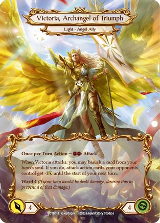 Image of Figment of Triumph // Victoria, Archangel of Triumph (Marvel) [DTD011] (Dusk Till Dawn)  Cold Foil