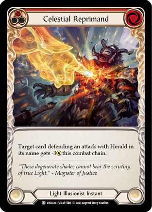 Image of Celestial Reprimand (Red) [DTD038] (Dusk Till Dawn)  Rainbow Foil