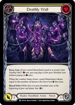 Image of Deathly Wail (Yellow) [DTD147] (Dusk Till Dawn)  Rainbow Foil