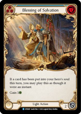 Image of Blessing of Salvation (Blue) [DTD087] (Dusk Till Dawn)  Rainbow Foil