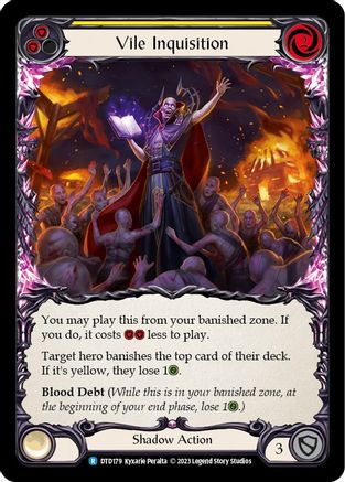 Image of Vile Inquisition (Yellow) [DTD179] (Dusk Till Dawn)  Rainbow Foil