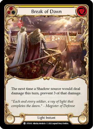 Image of Break of Dawn (Yellow) [DTD101] (Dusk Till Dawn)