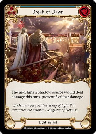 Image of Break of Dawn (Blue) [DTD102] (Dusk Till Dawn)  Rainbow Foil