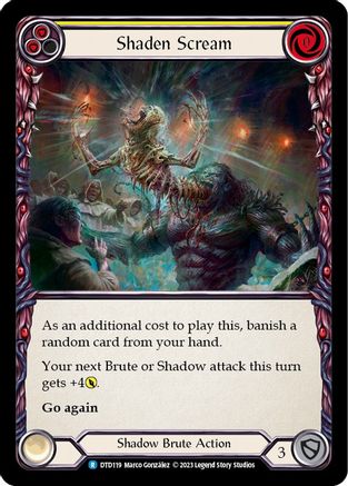 Image of Shaden Scream (Yellow) [DTD119] (Dusk Till Dawn)  Rainbow Foil