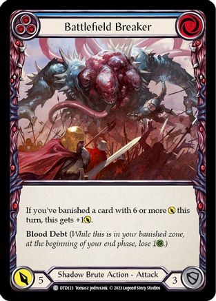 Image of Battlefield Breaker (Blue) [DTD123] (Dusk Till Dawn)  Rainbow Foil
