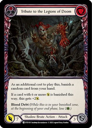 Image of Tribute to the Legions of Doom (Red) [DTD130] (Dusk Till Dawn)  Rainbow Foil