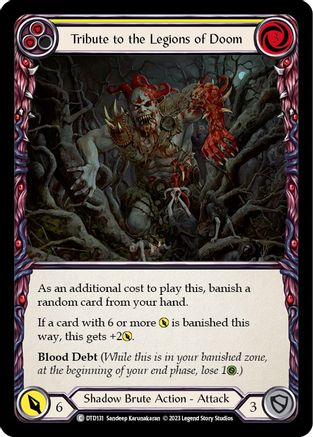 Image of Tribute to the Legions of Doom (Yellow) [DTD131] (Dusk Till Dawn)  Rainbow Foil