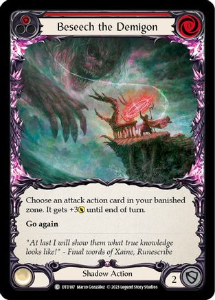 Image of Beseech the Demigon (Red) [DTD187] (Dusk Till Dawn)