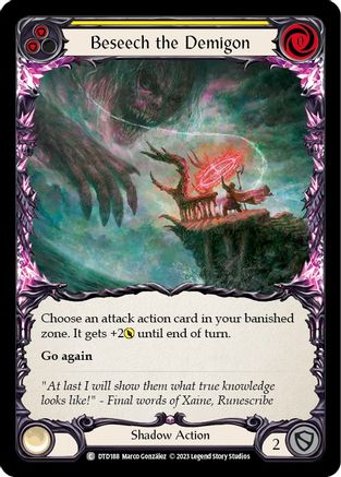 Image of Beseech the Demigon (Yellow) [DTD188] (Dusk Till Dawn)