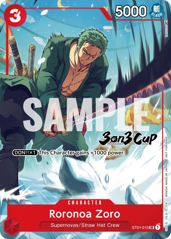 Image of Roronoa Zoro (3-on-3 Cup) [Participant] [One Piece Promotion Cards]