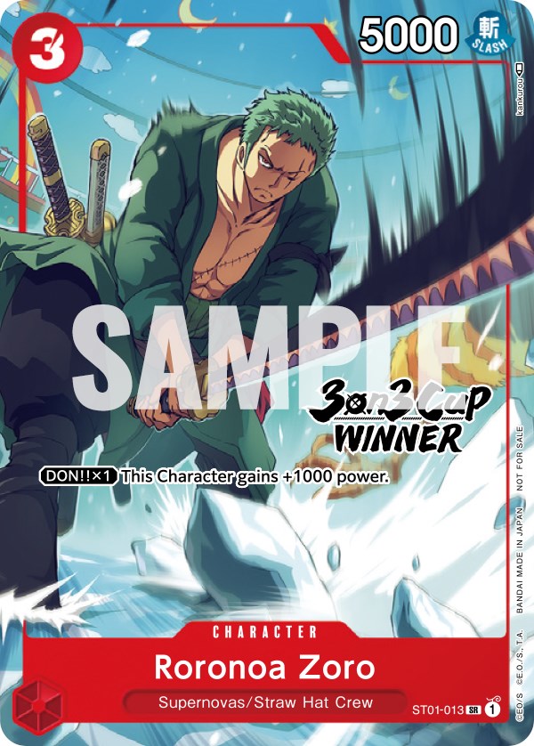 Image of Roronoa Zoro (3-on-3 Cup) [Winner] [One Piece Promotion Cards]