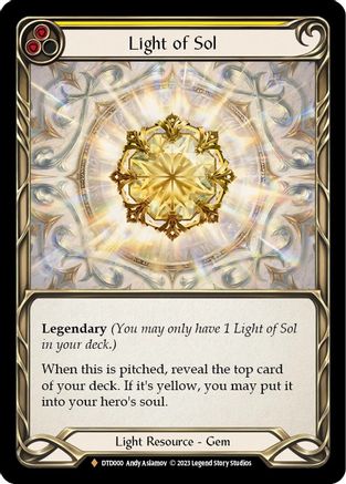Image of Light of Sol [DTD000] (Dusk Till Dawn)  Cold Foil