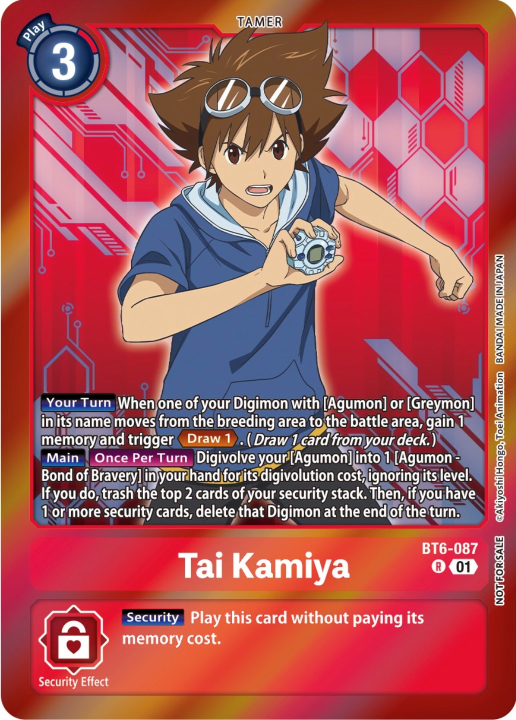 Image of Tai Kamiya [BT6-087] (Event Pack 5) [Double Diamond Promos]